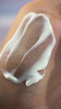 Footage video lotion try on hand close up detail texture