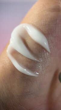 Footage video lotion try on hand close up detail texture