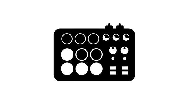 Electronic device control panel buttons.