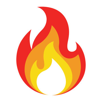 Fire emoji icon illustration 