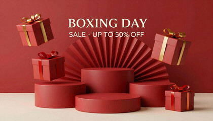 Boxing day sale announcement up to 50 off on gift items