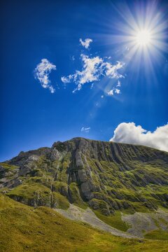 mountain landscape with blue sky captured in Durmitor, Montenegro