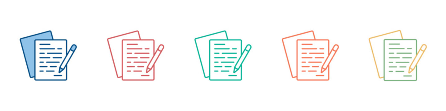 Contract Icon Set Multiple Style Collection