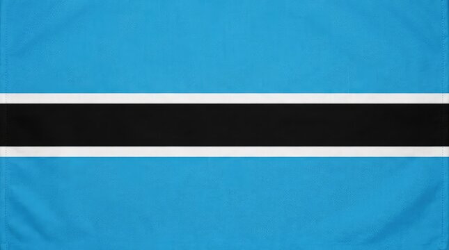 Bright Blue Botswana Flag with Black and White Horizontal Stripe Background