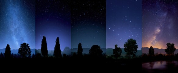 Fototapeta premium breathtaking immersive timelapse reveals the enchanting dance of night sky stars over time