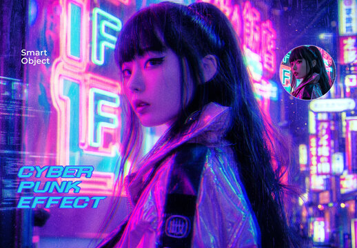 Cyberpunk Photo Effect