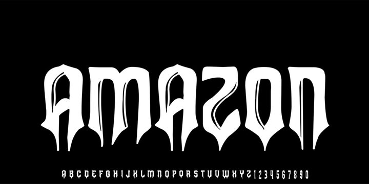 Amazon Graffiti ,street art culture,
Bold graffiti brush font with dripping paint style, perfect for street posters, urban branding, and edgy designs.vector illustration 
