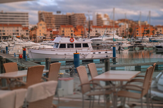 autumn harbour by Vilamoura marine, Portugal