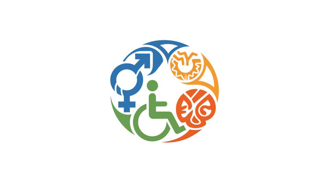 Diversity and Inclusion Symbol Emblem.