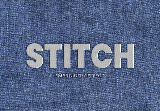 Embroidery Text and Logo Effect