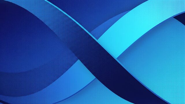 Abstract blue wave background with halftone dot pattern