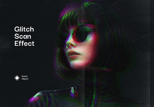 Glitch Scan Photo Effect