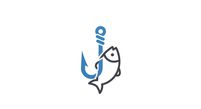 A fish caught on a blue hook.