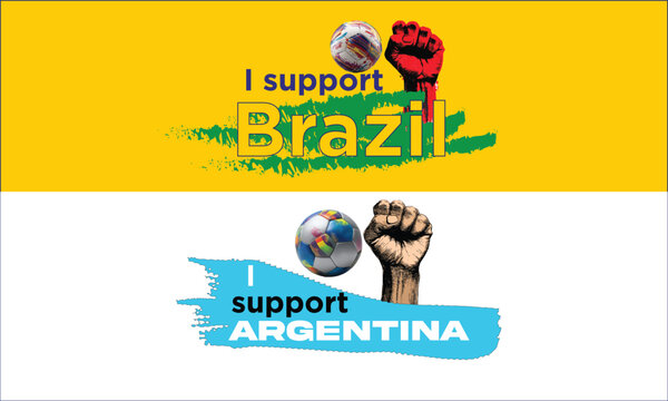 Brazil support text pnd vector file 