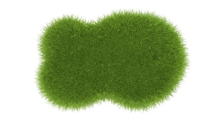 Lawn grass tuft for landscaping projects and exterior scene decoration isolated on clean white background. © Emongrapic