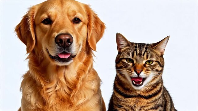 Dog and Cat Side by Side