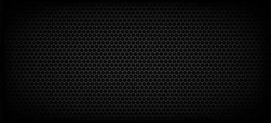 Gray background. Dark hexagon carbon fiber texture. Metal texture steel background. Design template vector illustration © Rahman