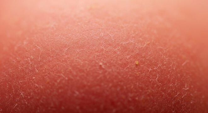 Close-up of Sunburned Skin Showing Peeling and Redness.