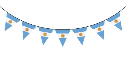 Obraz premium Argentina Flag Bunting - National Celebration Decoration