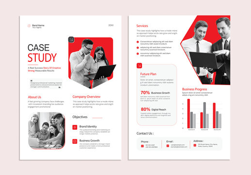 Corporate Company Business Case Study Flyer Template