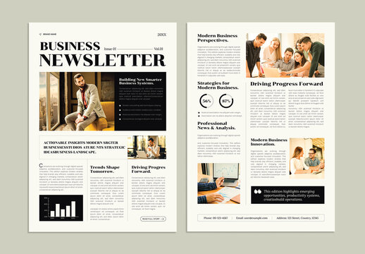 Corporate Business Newsletter Template