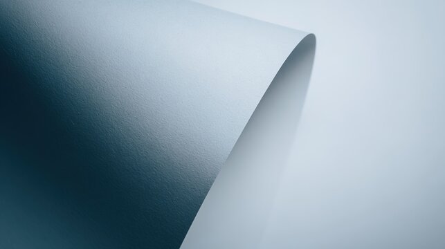 humble. A minimalist composition of soft blue tones with a single curved line, evoking quiet humility. wellbeing guides.