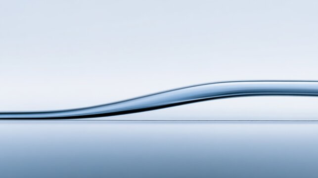 humble. A minimalist composition of soft blue tones with a single curved line, evoking quiet humility. wellbeing guides.