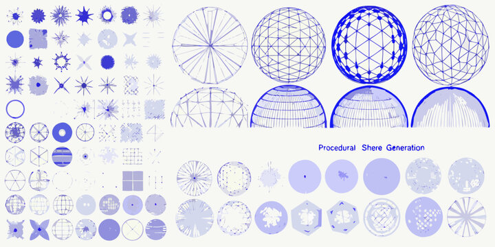 abstract sphere visualizations geometric patterns and procedural generation