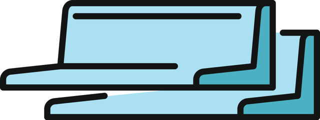 Baseboard molding profile showing elements for home repair and finishing © anatolir