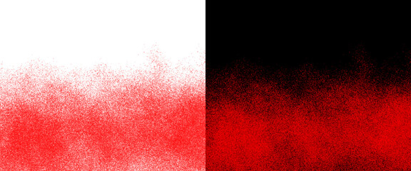Red spray paint texture on black and white background, crimson aerosol mist effect, vibrant red paint splatter and grainy airbrush strokes © AMS Studio