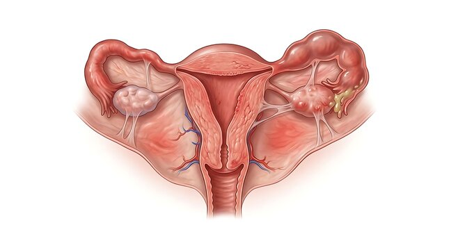 Pelvic Inflammatory Disease Infection Pathology Illustration