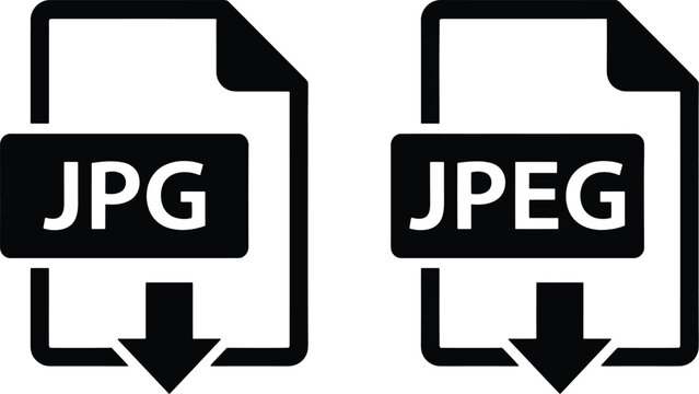 File format icons for JPG and JPEG download