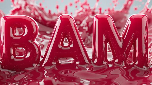 Bold Liquid Words Create Splash Effects in High Detail With Vibrant Colors Generative AI