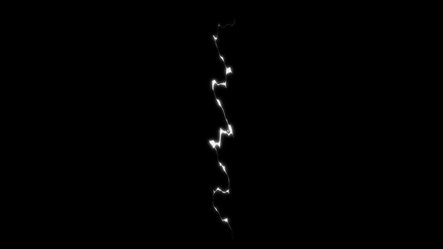 4k Bright electric lightning strike effect, cartoon lightning thunder fx animation, electric boom energy burst on black screen. hand drawn storm explosion boom, thunderbolt lightning animated