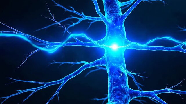 Electric Signal Racing Through Neuron