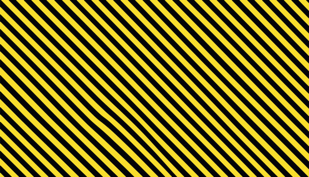Seamless yellow and black warning stripes background. Industrial hazard caution line pattern, perfect for construction safety signs, under development banners, and creative vector geometric designs.