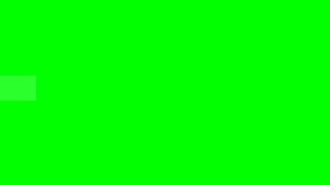Animated blank lower third graphic on green screen for video editing