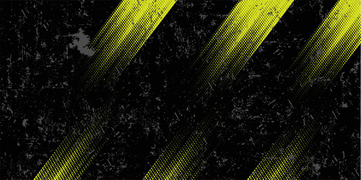 yellow black brush wrap car sticker pattern abstract banner sporty lines black yellow color combination grunge brush modern pattern. vector eps10.