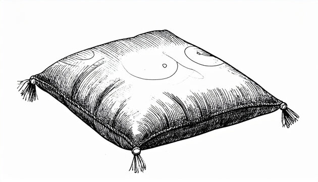 Decorative pillow illustration