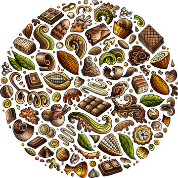 Chocolate Sweet Items Circle