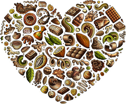 Chocolate Sweet Heart Illustration