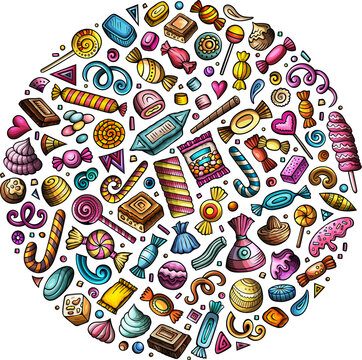 Colorful Sweets Circle Set