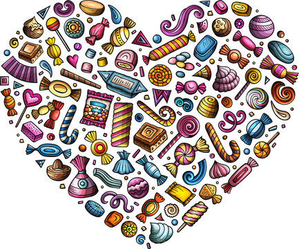 Colorful Candy Sweets Heart