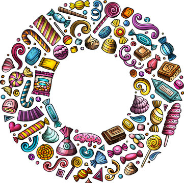 Sweet Candies Round Frame