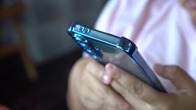 People using Mobile phones in posts social media chatting relaxing in home