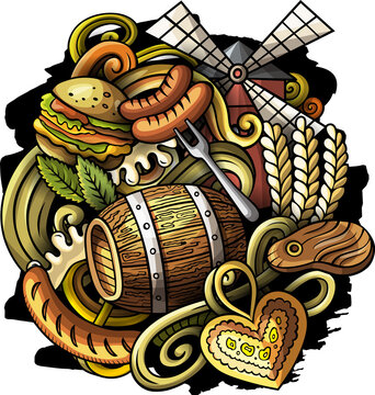 Beer detailed cartoon illustration 