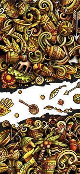 Africa cartoon banner illustration 