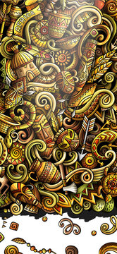 Africa cartoon banner illustration 