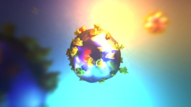 3D Medical Cinemtic Simulation of Mumps Virus - Outbreak Pandemic Concept