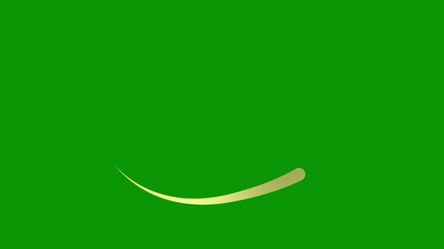 Animated golden drop of liquid moving. Fluid effect. Looped video. Vector illustration isolated on green background. 